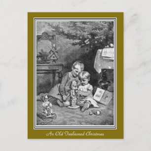 Um antigo cartão postal de Natal movido