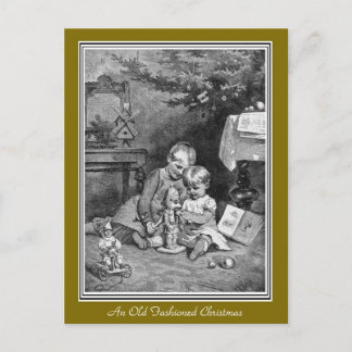 Um antigo cartão postal de Natal movido