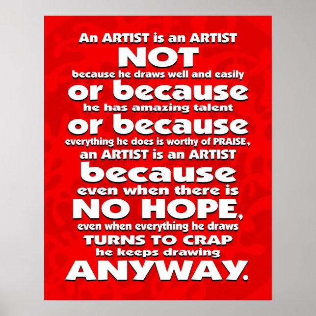 Um Artista é... Pôster (Frente)