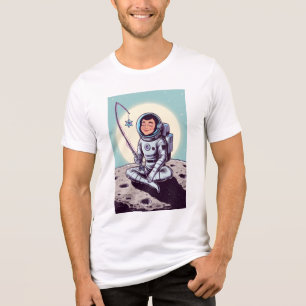Um astronauta sentado na lua