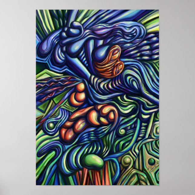 Um avanço das coisas, poster de abstrato digital (Frente)