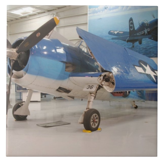 Um avião de combate F-6F Hellcat da Segunda Guerra (Frente)