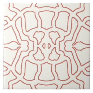 Um azulejo cerâmico com um padrão clássico vibrant