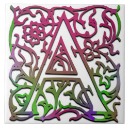 Um Azulejo de cerâmica monograma "Besque Garden"