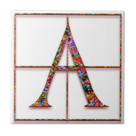 Um Azulejo de Monograma Vermelho Trajanus