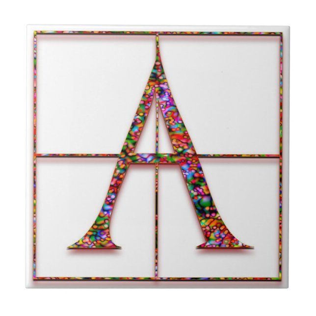 Um Azulejo de Monograma Vermelho Trajanus (Frente)