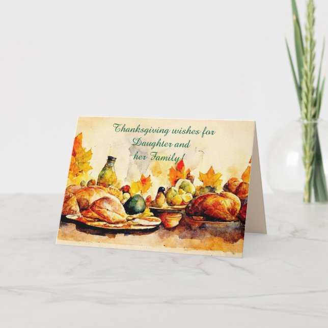 UM BANQUETE PARA A FILHA E CARTÃO DE AGRADECIMENTO (Frente)