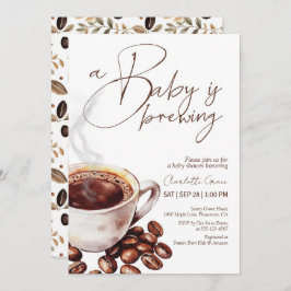 Um bebê café está a criar um convite para Chás de