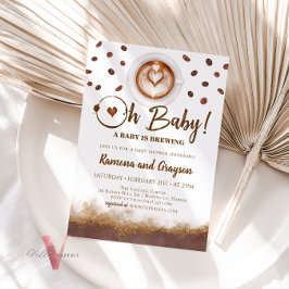 Um bebê está a criar, convite para Chás de fraldas