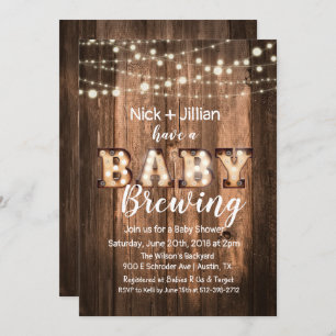 Um Bebê está a fazer convite ao Chá de fraldas