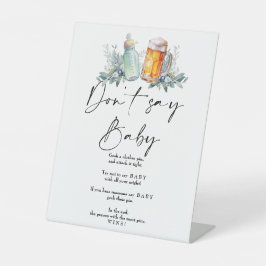 Um bebê está criando Chá de fraldas Não diga bebê