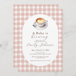 Um Bebê está criando o convite para Chás de fralda