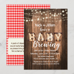 Um Bebê está criando o convite para Chás de fralda