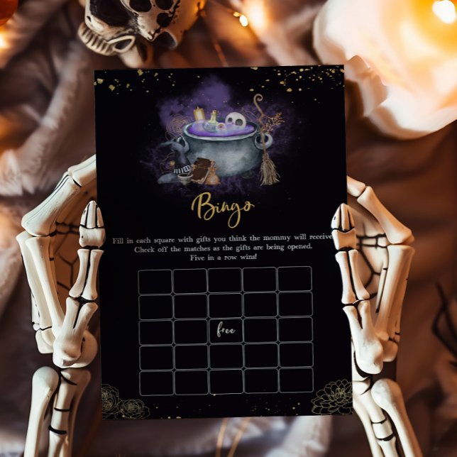 Um Bebê está criando um jogo de Bingo de Halloween (A Baby is Brewing Baby Shower Bingo Game)