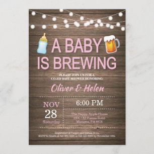 Um bebê está fabricando cerveja o convite do ch