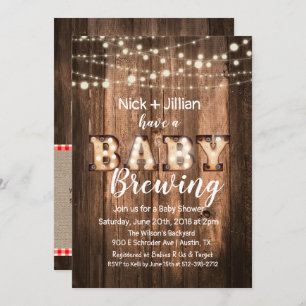 Um bebê está fabricando cerveja o convite do chá