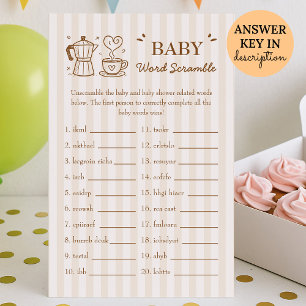 Um Bebê Está Fazendo Café Jogo De Palavra