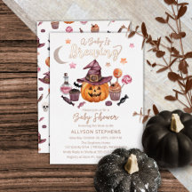 Um Bebê Está Fazendo Chá De Halloween Jack-O-Lante