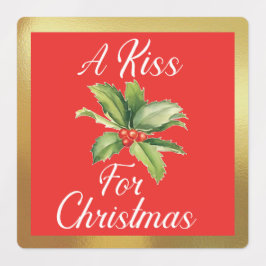 um beijo para etiquetas de sqrbll de Natal