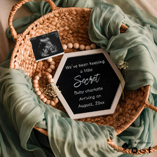 um belo anúncio elegante de gravidez