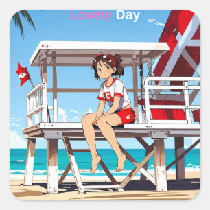 Um belo dia comigo em Sunny Beach. Adesivo