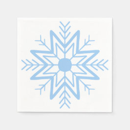 um belo floco de neve no guardanapo