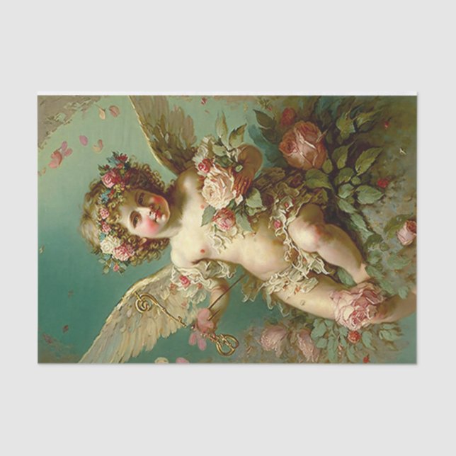 Um belo Papel Tecido de Cherub (Frente )