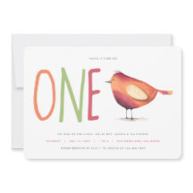 Um Birdie Primeiro Convite de aniversário