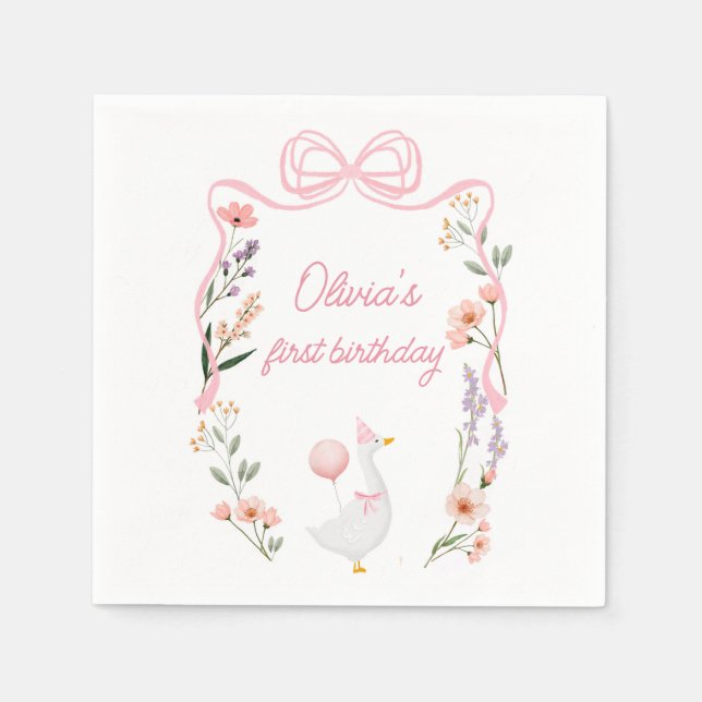 Um bobo de guardanapos festas de aniversário (Frente)