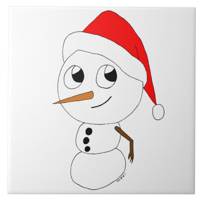 um boneco de neve chibi (Frente)