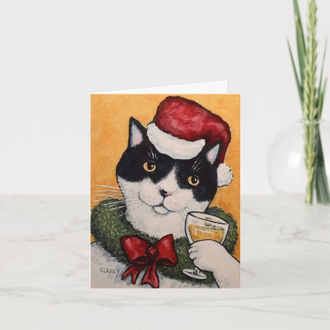 Um brinde! Cartão de Festividades Folha Dupla (Frente)