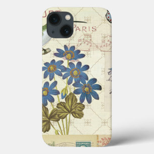 Um buquê de flores, de pássaros e de borboletas