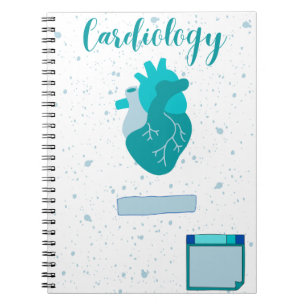 Um caderno de cardiologia elegante para um estudan