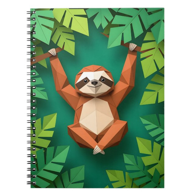 Um Caderno de Volta às Aulas de Preguiça Fofa de O (Frente)