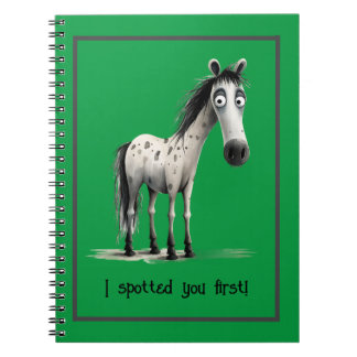 Um caderno espiral bonito para o amante dos cavalo