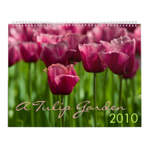 Um calendário do jardim 2010 da tulipa