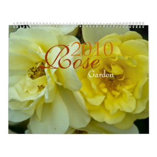 Um calendário do jardim de rosas 2010