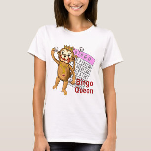 Um Camiseta Rainha do Bingo Macaco