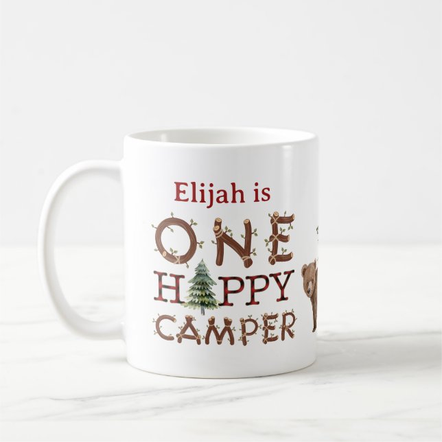 Um Camper Feliz, guarde caneca para o aniversário  (Esquerda)