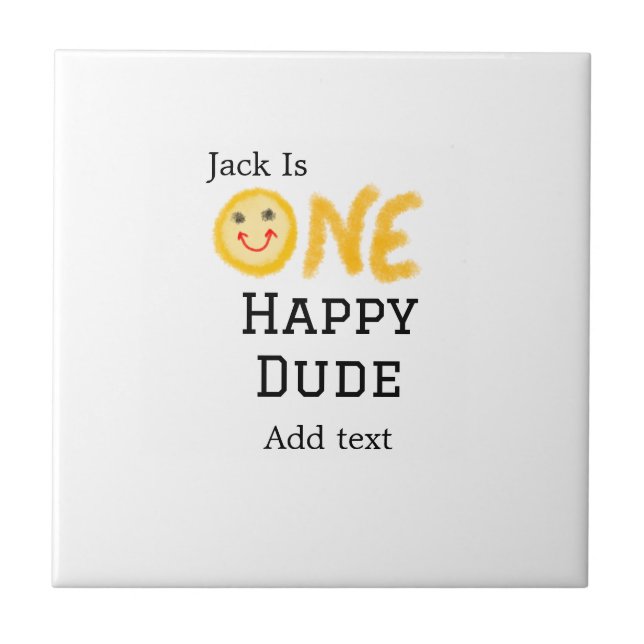 Um cara feliz 1rua feliz Aniversário sorrido amare (Frente)