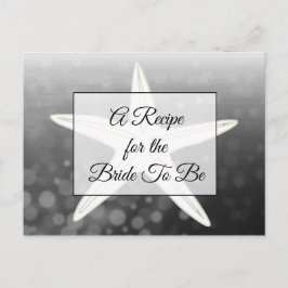 Um Cardápio Para o Cartão de Receita de Noiva
