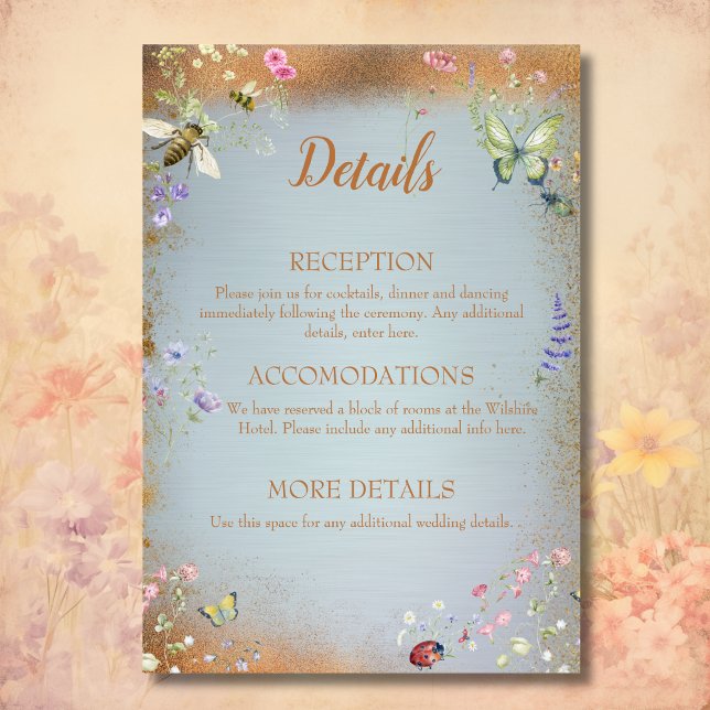 Um Cartão Azul Elegante De Flor Selvagem (Criador carregado)