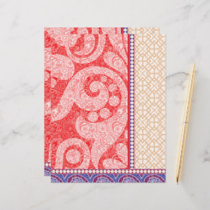 um cartão com coração vermelho