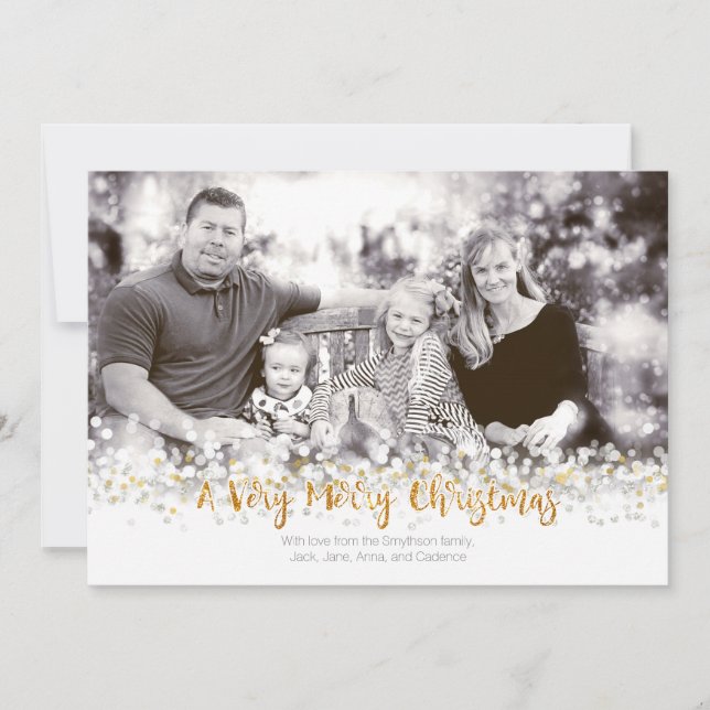 Um Cartão com fotos de Natal Muito Feliz (Frente)