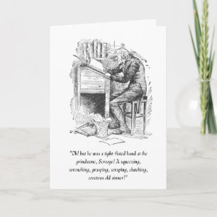 Um cartão de A Christmas Carol