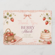 Um cartão de agradecimento de aniversário Berry Sw