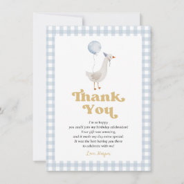 Um cartão de agradecimento de um ganso bobo