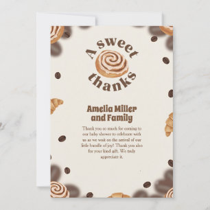 Um cartão de agradecimento tema café doce agradeci