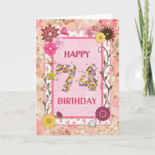 Um cartão de aniversário de 74 anos do craftlook