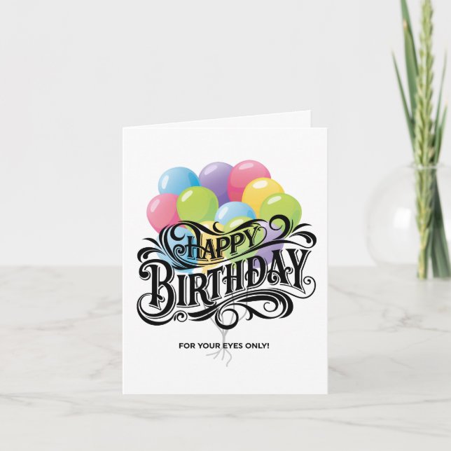 Um Cartão De Aniversário Feliz De Retrô Engraçado  (Frente)